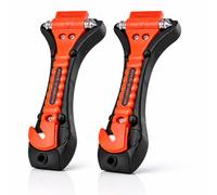 2x Martello d’Emergenza Auto con Tagliacinture - Set Sicurezza per Veicoli - Nothammer Universale per Auto, Camion e Furgoni con Punta Rompivetro