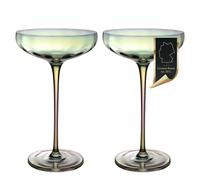 2x Martini Arc-en-ciel shimmering cocktail glass Shockproof 140 ml