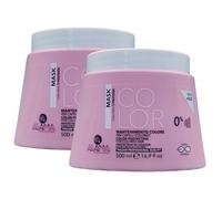 2x Maschera COLOR Mantenimento Colore, Per Capelli Colorati. Con Cheratina, Collagene Ed Elastina Che Rinforzano, Riempono e Proteggono i Capelli 500ml