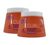 2x Maschera Disciplinante Nutriente CURL, Per Capelli Ricci Idratati, Definiti Ed Elastici. Con Olio Di Oliva Ed Eritritolo, Anti-Crespo e Idratazione a Lunga Durata 500ml