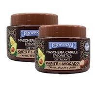2x Maschera Per Capelli Erboristica Districante KARITÉ e AVOCADO, Per Capelli Secchi e Crespi. Il 98,7% Degli Ingredienti è Naturale o Di Origine Naturale 200ml