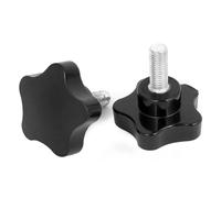 2x Maschio Pomello A Vite Manopola Serraggio Presa 60mm Testa M12x30mm