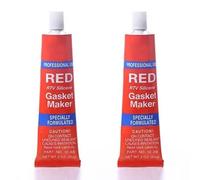 2X MASTICE GUARNIZIONI SIGILLANTE PASTA SILICONICA ALTE TEMPERATURE 85GR ROSSO