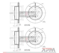 2X Maxgear 19-0694 Disco Freno Posteriore 300 Mm Per BMW E90 E34