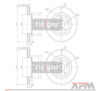 2x Originale MAXGEAR Disco Freno 19-2323 per Jeep