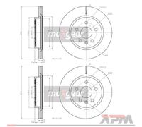 2x Maxgear 19-2368 Disco Freno Posteriore per Opel Insignia A Saab 9-5 Chevrolet
