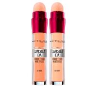2x Maybelline New York Correttore Liquido Il Cancella Età Colori 00 Ivory e 02 Nude con Bacche di Goji e Haloxyl