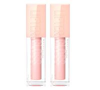 2x Maybelline New York Lifter Gloss Lucidalabbra Volumizzante con Acido Ialuronico Colore Ice 002-2 Lucidalabbra