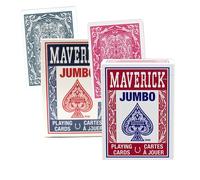 2x Mazzi Maverick Rosso Blu Carte da Gioco Jumbo Indice Poker Trucchi di Magia