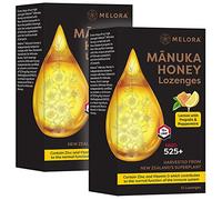 2x Melora - Caramelle al Miele di Manuka UMF®15+ al Limone Propoli e Menta - Con zinco e Vitamina D - Pacchetto da 2 confezioni da 12 caramelle l'uno - Benessere della Gola