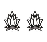 2X Mensola Angolare Lotus Mensola da Parete nel Legno Mensola Sospesa Menso4440