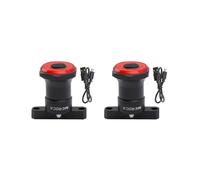 2X MEROCA Bicycle Tail Rear Light Auto Start Stop Brake USB Charge Cycling Tail Light Bike Light per Cushion Nero