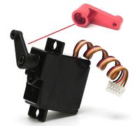 2X Metallo 144001-1263 Parti di Aggiornamento per Corno Servomotore 25T per 144001 Ricambi Rosso