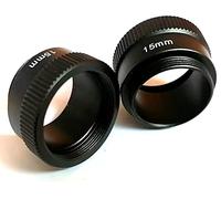 2x Metallo 15mm Connect-or Viti Altezza 2cm Video Camera Lens C-CS Mount Adattatore Cerchio Anelli Per Aumentare Distanza Obiettivo E Sensore di Immagine Interfaccia Foto-grafia Parti Accessori