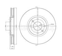 2x METELLI 23-0557C Disco freno Anteriore per BMW 5 Limousine (E39) 288mm