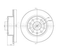 2x METELLI 23-0724C Disco freno per VW GOLF VI (5K1) Golf V Schrägheck (1K1)