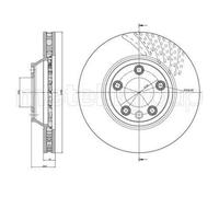 2x METELLI 23-0876C Disco freno per VW Touareg (7LA, 7L6, 7L7) per AUDI Q7 (4LB)