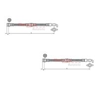 2X METZGER Tubo Frenante Sinistro Destro Adatto Per Mazda CX-7 ER