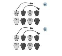 2x Meyle 025 214 5218 / Pd Kit Pastiglie Freno Disco Frontale per Audi A6 A8 100