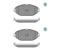2x Meyle 025 220 7619 / Pd Kit Pastiglie Freno a Disco Frontale per Mercedes