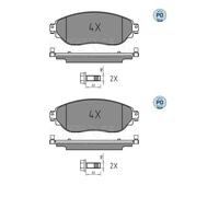 2x Meyle 025 220 8718 / Pd Kit Pastiglie Freno a Disco Frontale per Nissan NV300