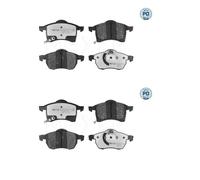 2x Meyle 025 230 5719 / Pd Kit Pastiglie Freno a Disco Ant. per Opel Astra G Cc