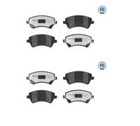 2x Meyle 025 237 6617 / Pd Kit Pastiglie Freno Freni a Disco Frontale per Toyota