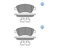 2x Meyle 025 241 2219 / W Kit Pastiglie Freno a Disco Frontale per Toyota Auris