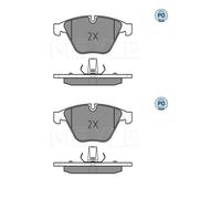 2x Meyle 025 241 6120 / Pd Kit Pastiglie Freno Disco Frontale per BMW E90 E91