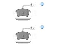 2x Meyle 025 252 9118 Kit Pastiglie Freno Freni a Disco Frontale per Renault