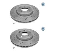 2X Meyle 083 521 0022/PD Disco Freno Anteriore Per Mercedes-Benz W176 W242 W246