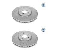 2X Meyle 083 521 2113/PD Disco Freno Anteriore Per Mercedes-Benz W211 S211 W220