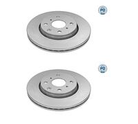 2x Meyle 11-15 521 0037 / Pd Disco Freni Anteriore per Toyota Peugeot Citroën