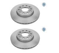 2x Meyle 115 521 0028 / Pd Disco Freni Anteriore per VW Golf VII Skoda Seat Audi