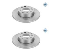 2x Meyle 115 523 0038 / Pd Dischi Freno 257mm Posteriore per Audi A3 Seat Skoda