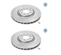 2x Meyle 15-15 521 0004 / Pd Disco Freni Anteriore per Fiat Jeep Alfa Romeo