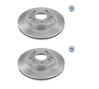 2x MEYLE 31-15 521 0049 / Pd Disco Freni Anteriore per Honda Civic VIII VII
