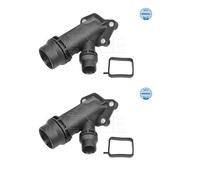 2x Meyle 314 226 0012 Flangia Refrigerante SX per BMW E81 E87 E46 E90 E91 E92