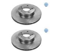 2x Disco freno Assale anteriore ventilato 34-15 521 0002 MEYLE per SUBARU