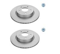 2x Meyle 36-15 523 0056 / Pd Disco Freno Posteriore per Nissan x-Trail Renault