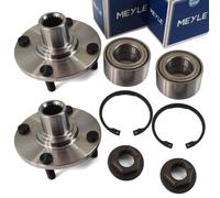2x Meyle Cuscinetto Ruota + 2x Mozzo Frontale per Ford Fiesta V Jd Focus Daw Dfw