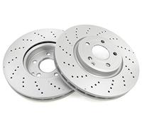 2x Disco freno Assale anteriore forato 083 521 0023/PD MEYLE per MERCEDES-BENZ