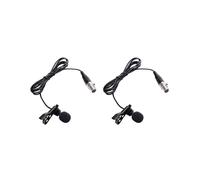 2X Microfono Lavalier Professionale per Trasmettitore Bodypack Wireless Amost 3 Pin XLR
