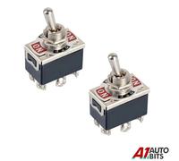 2X Mini Pulsante Interruttore On-Off-On Standard 6A 250V AC Dpdt Auto Dash Barca