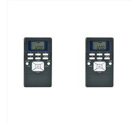 2X Mini Radio FM Stereo 1.2 Pollici Ricevitore Orologio Digitale per Interpretazione Simultanea Radio Auricolare Clip-on GYM Grigio