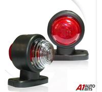 2X Mini Side Rubber Marker Light Lamps Trailer Truck 12V 24V E-Marked Bulbs HQ