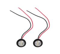 2X Mini White 3/4" Round Side 3 LED Marker Trailer Car Bullet Light Waterproof