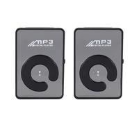 2X Mirror Clip USB Digital MP3 Supporto per Lettore Musicale da 8 GB TF Nero