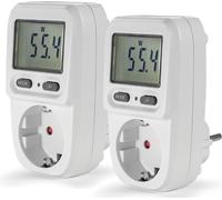 2X Misuratore Di Consumo Elettrico Con Display Per Presa