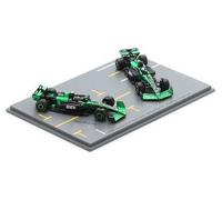 2x MODELLINO AUTO STATICO F1 SPARK SAUBER C44 BOTTAS GUANYU ABU DHABI 2024 1/64